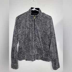 Oleg Cassini Sport Black and Gray Teddy track‎ Jacket